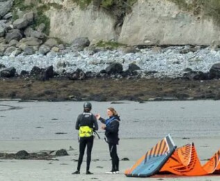 Cooking demonstration on a beach along the Wild Atlantic Way